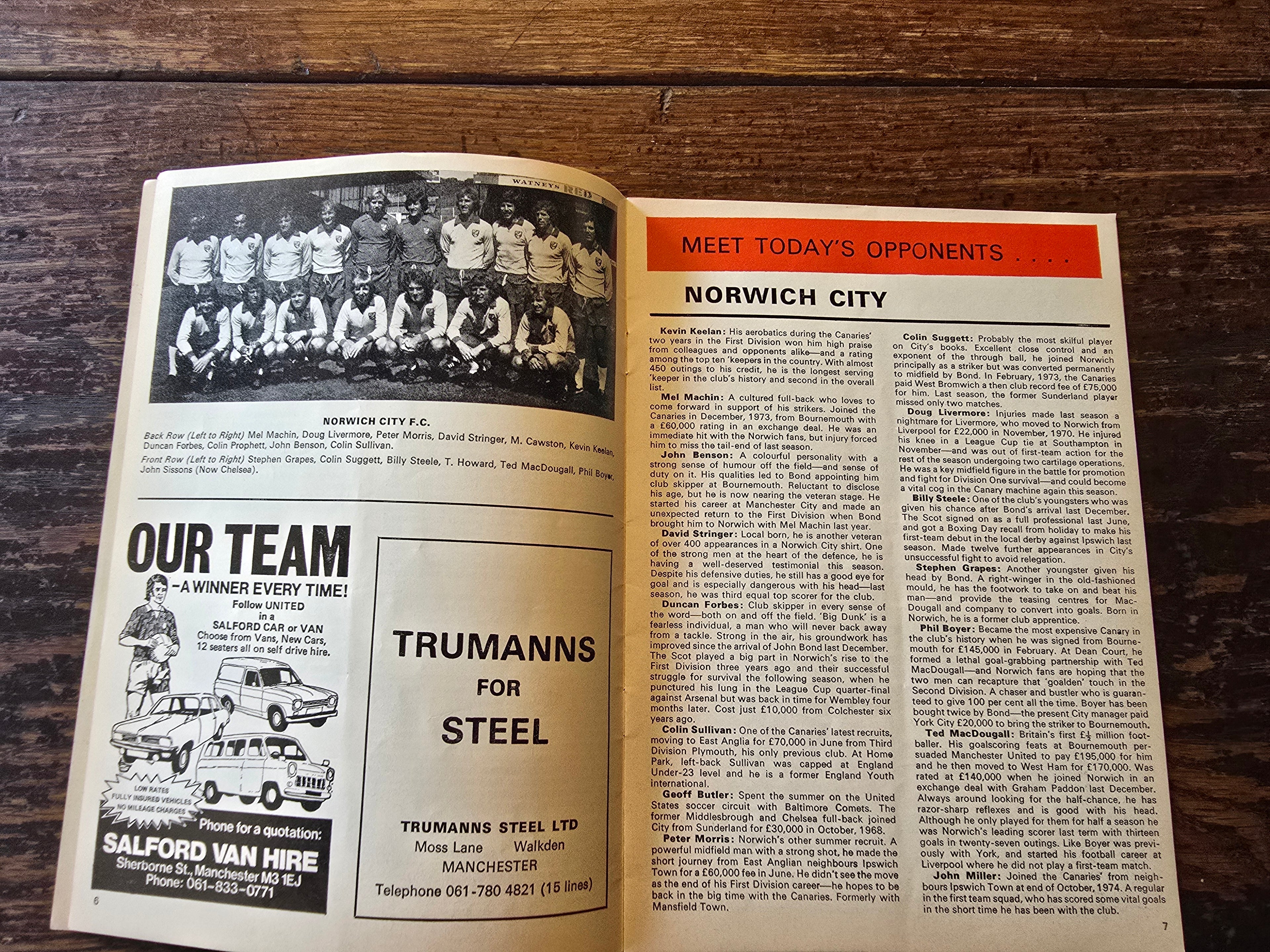 MANCHESTER UNITED PROGRAMME