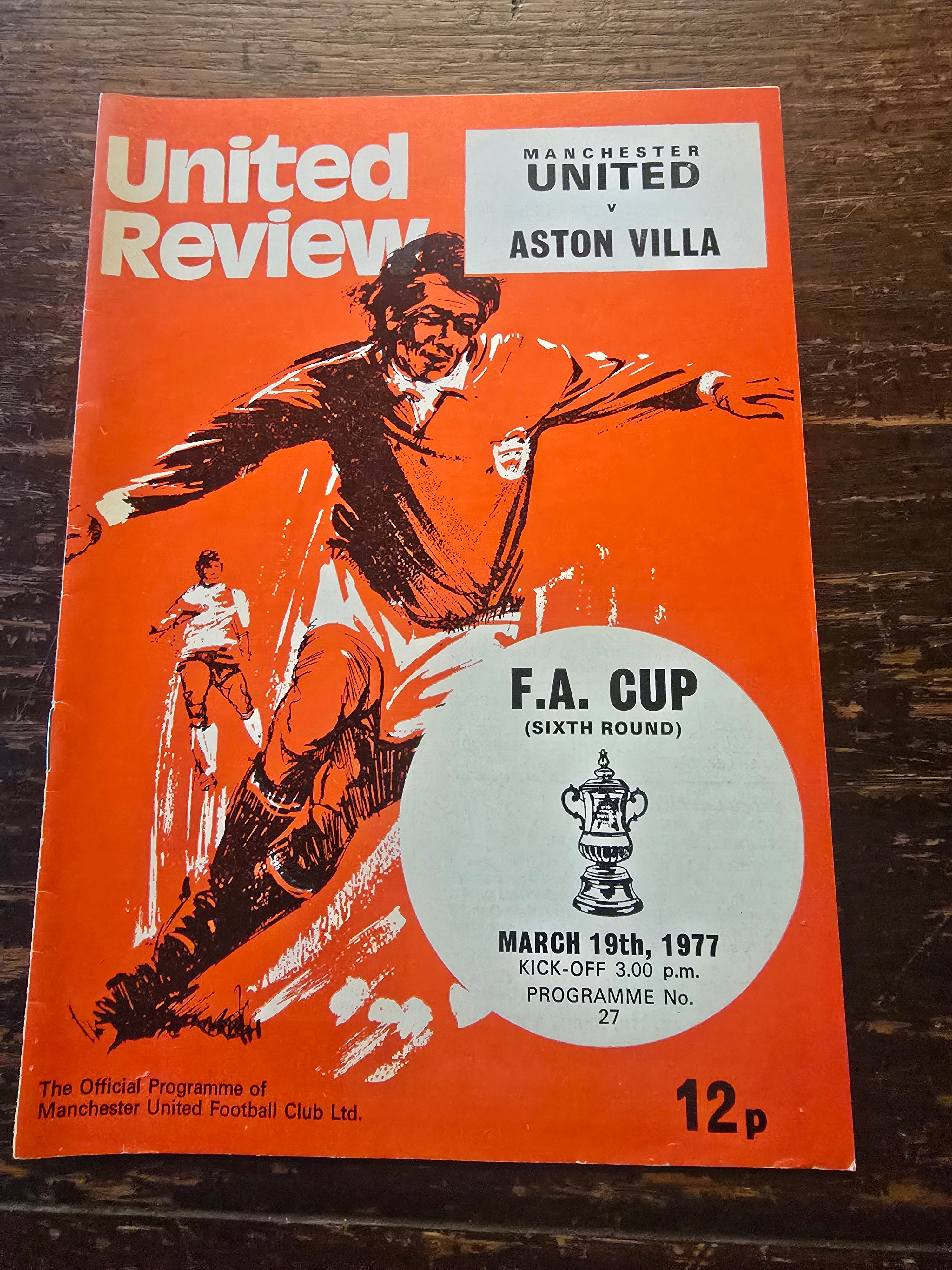 MANCHESTER UNITED V ASTON VILLA F.A. CUP