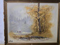 HUNTING SCENE OIL PAINTING