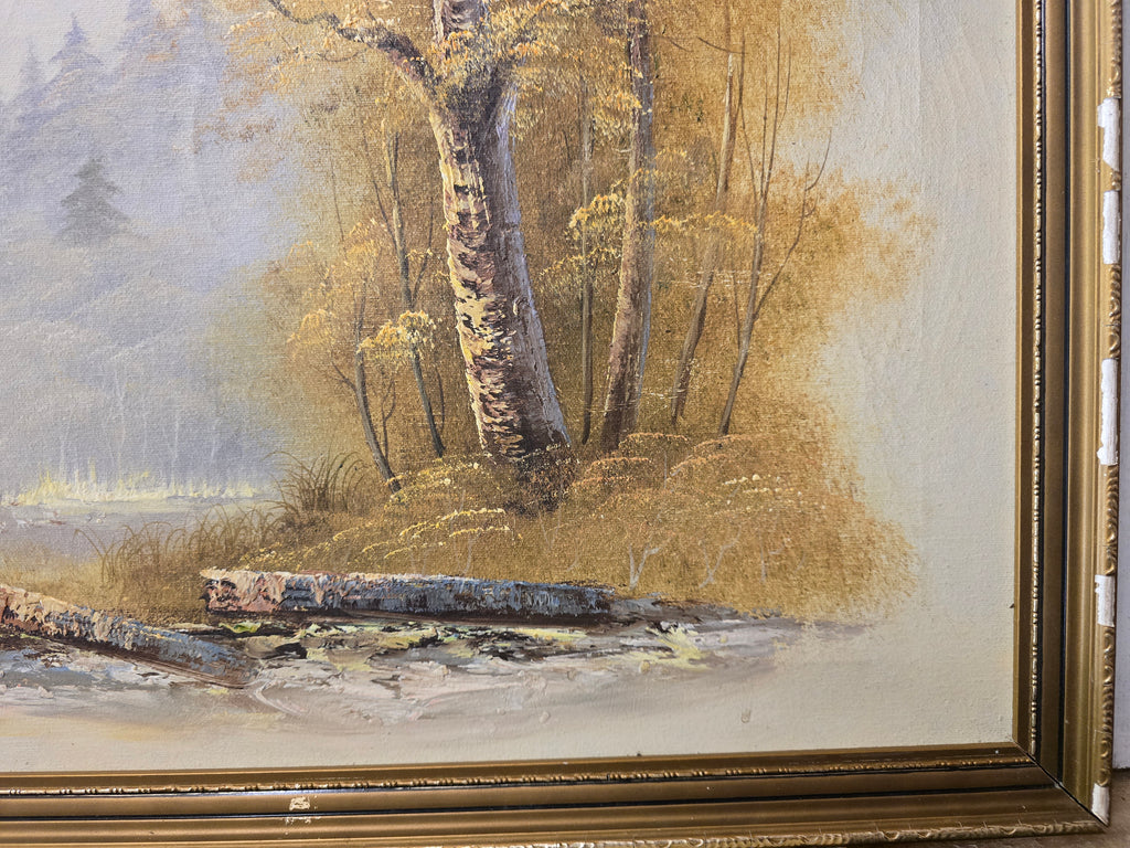 HUNTING SCENE OIL PAINTING