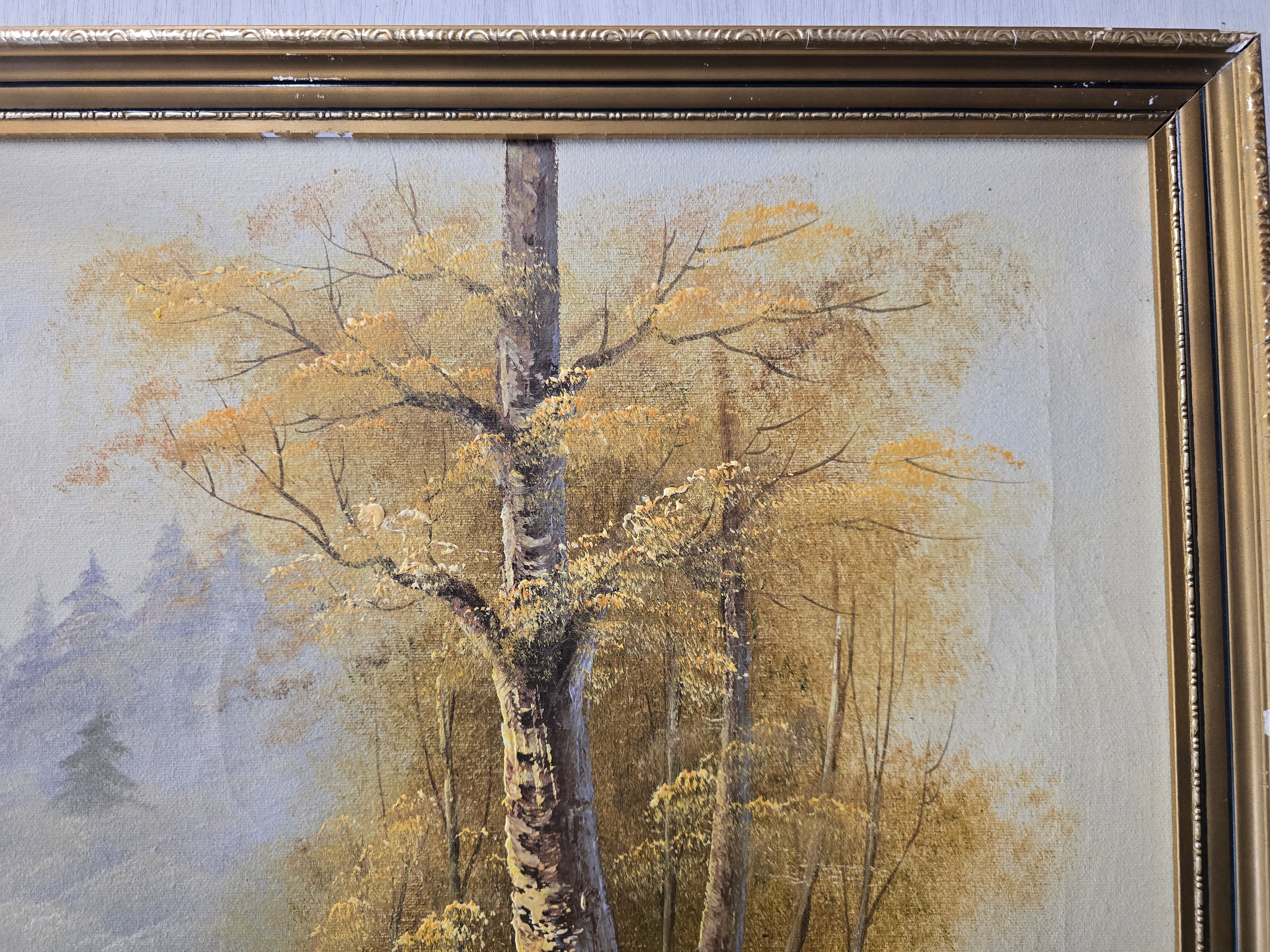 HUNTING SCENE OIL PAINTING