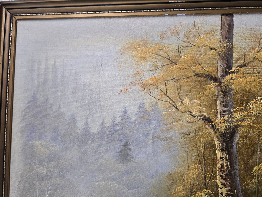 HUNTING SCENE OIL PAINTING