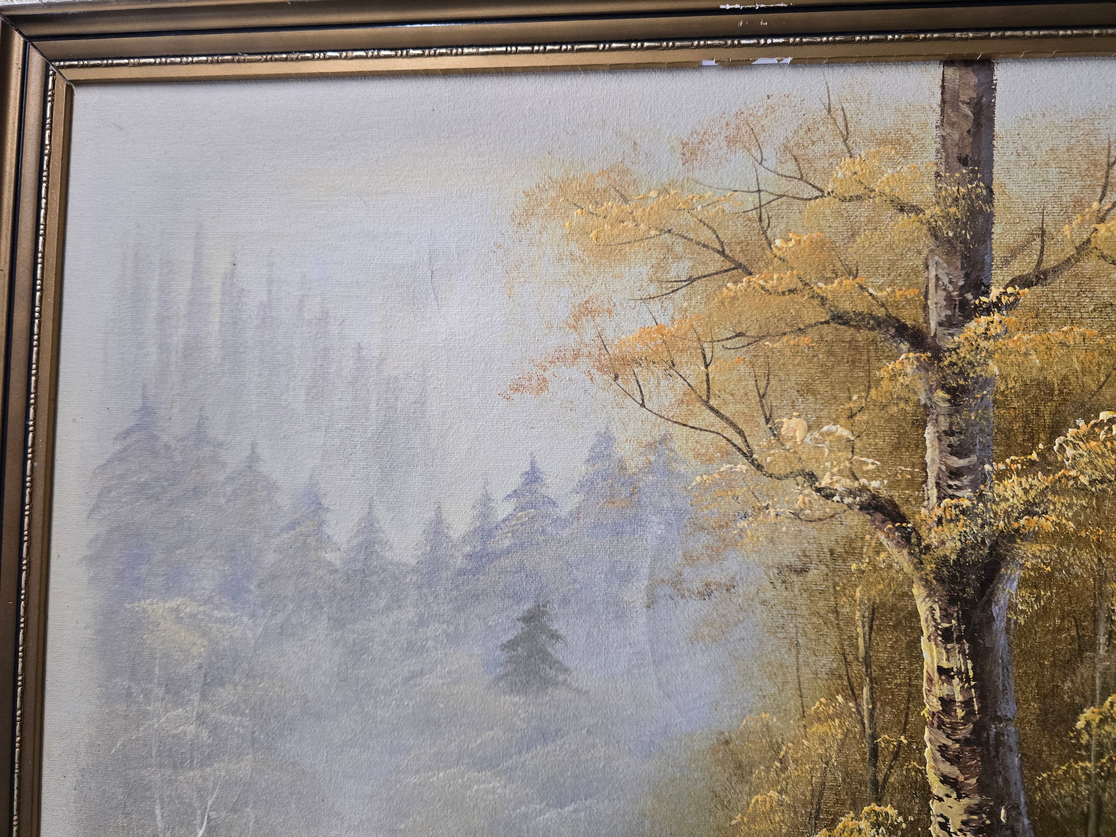 HUNTING SCENE OIL PAINTING
