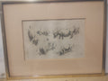 Etching of pigs by Robert Hills