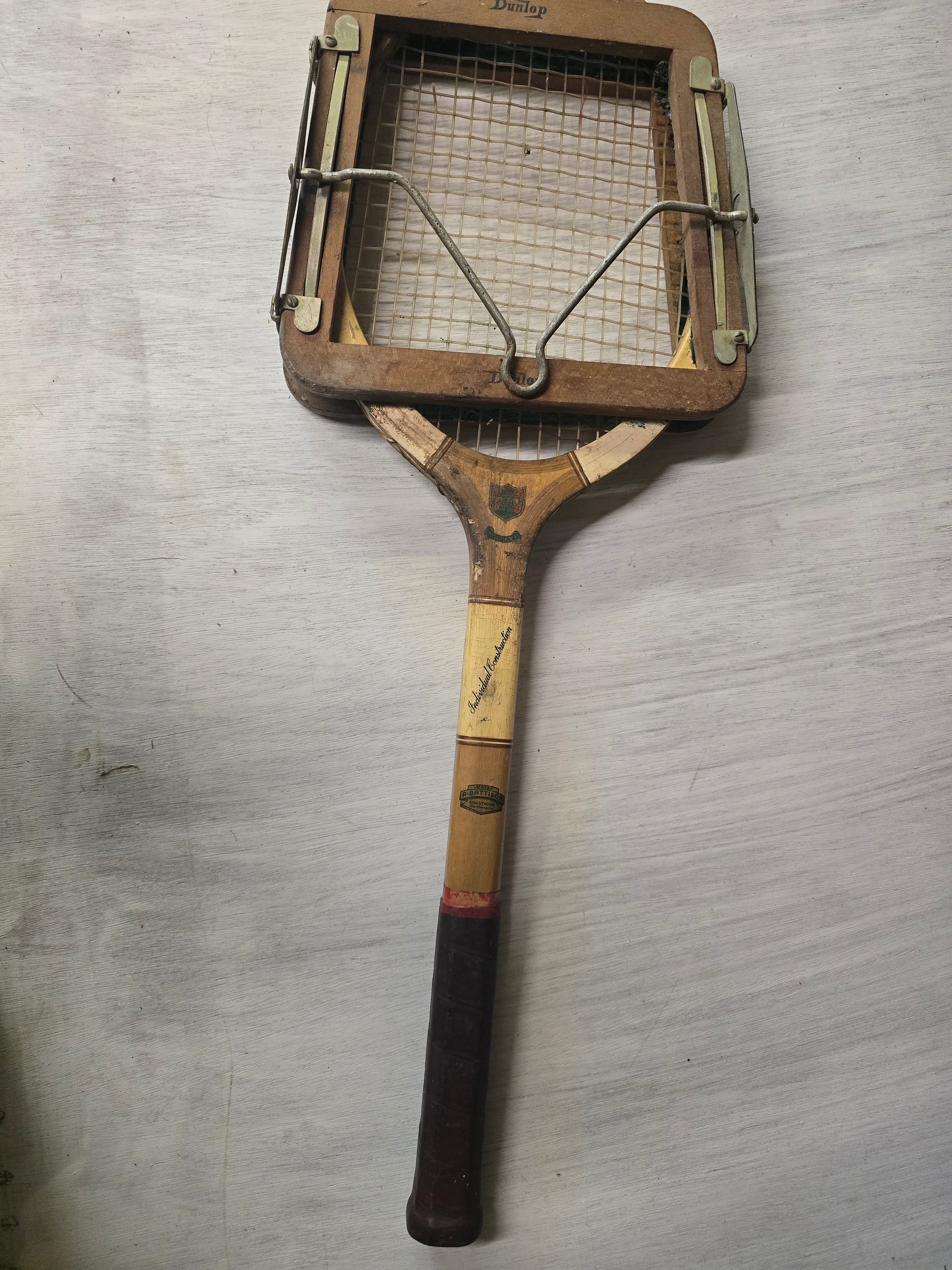Vintage tennis racket 1900