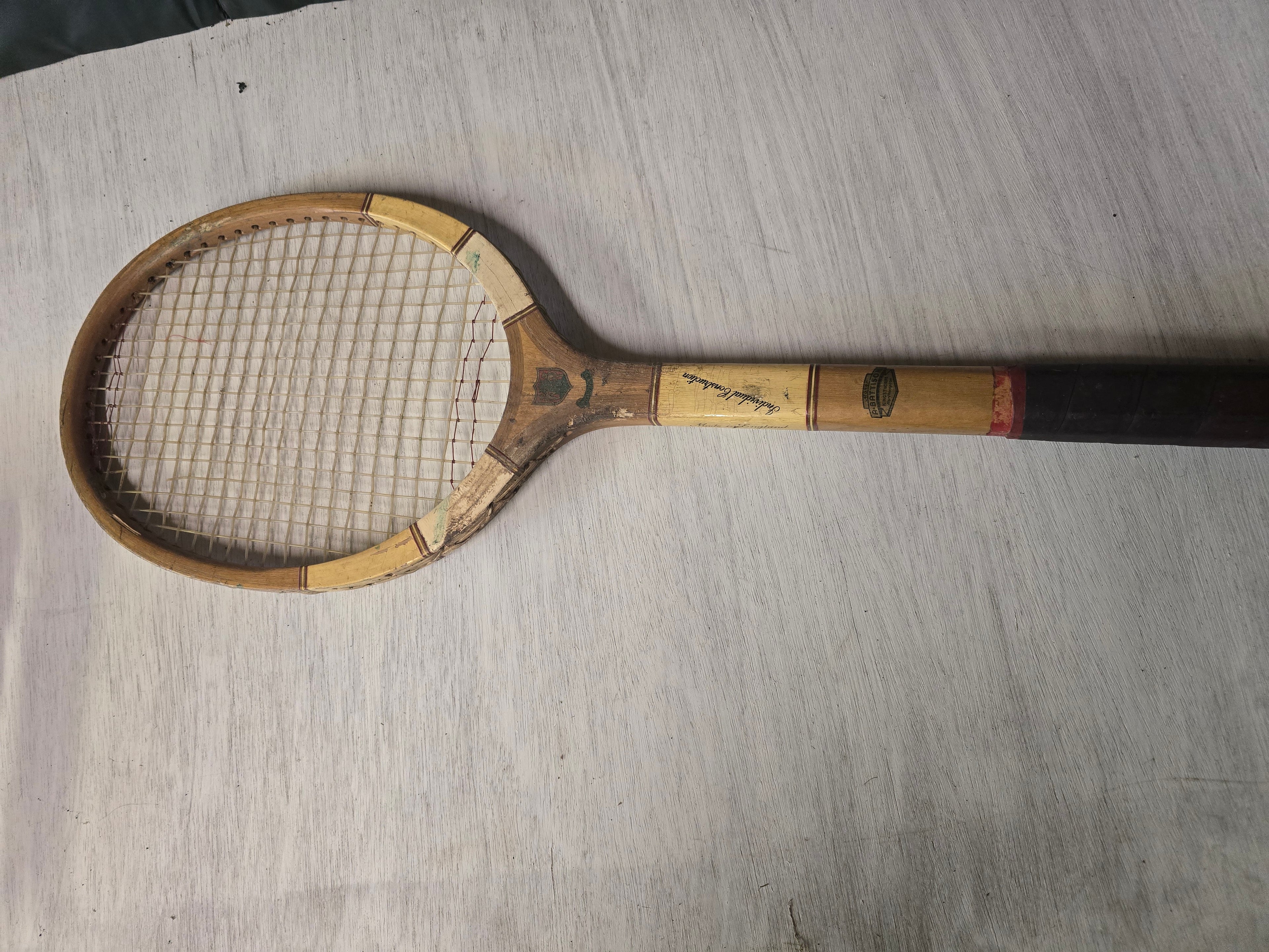 Vintage tennis racket 1900